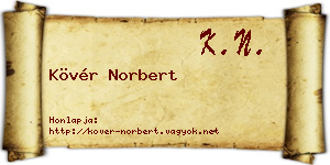 Kövér Norbert névjegykártya