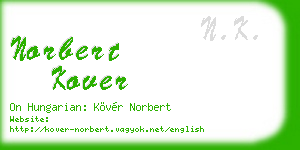 norbert kover business card